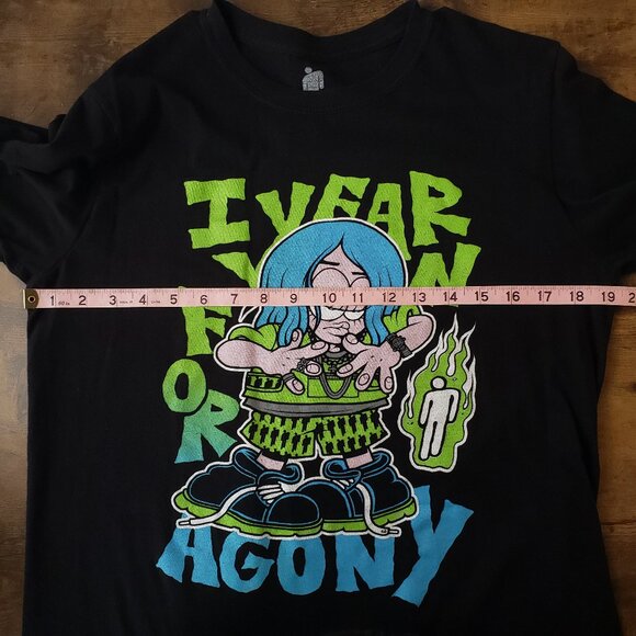 Billie Eilish I Yearn For Agony Neon Green Official Band Merch Concert Tee - Picture 4 of 8
